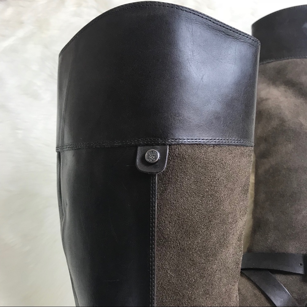 New Vince Camuto Jaran Leather Suede Riding Boots - Picture 5 of 8